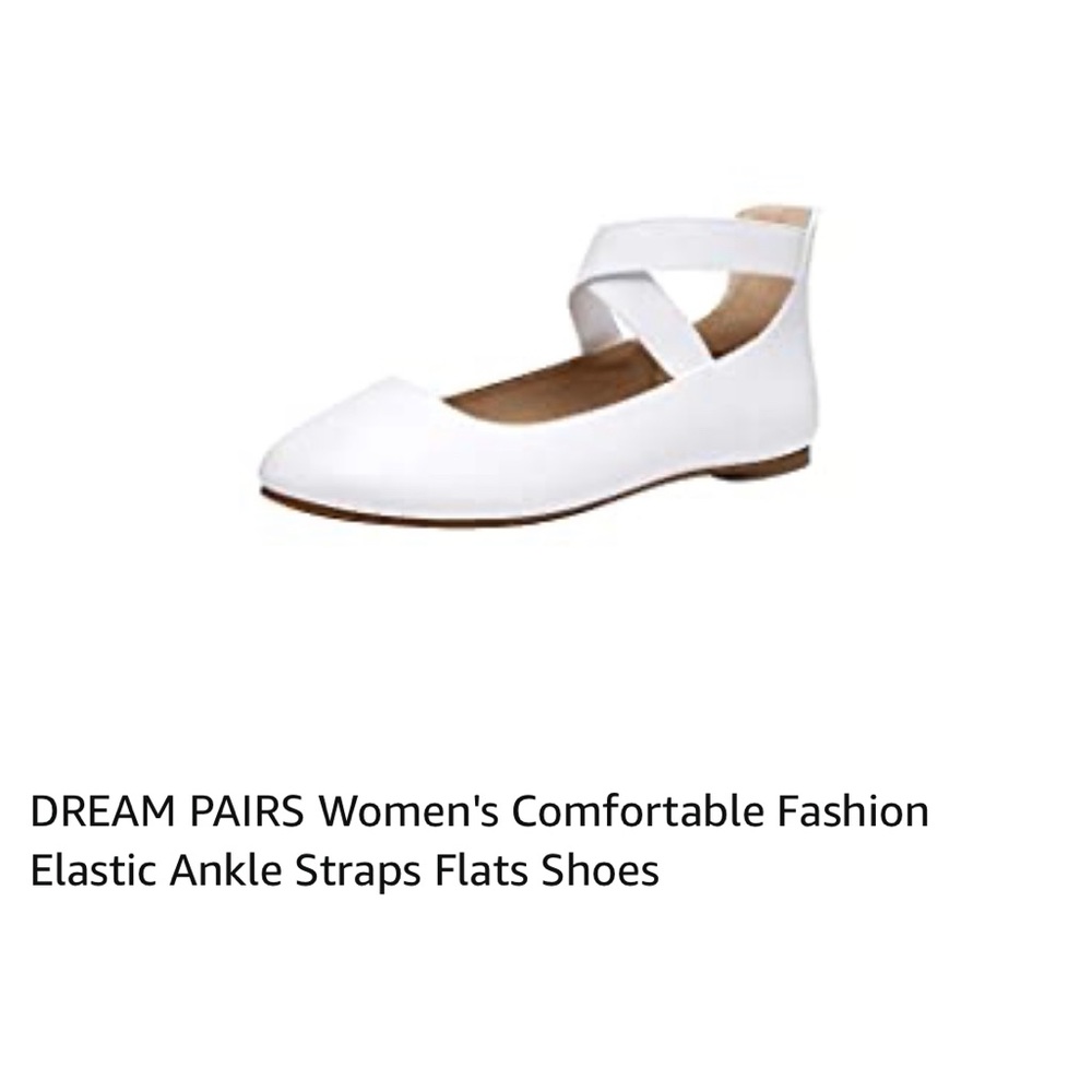 White Dress Shoes Womans comfortable elastic ankle straps